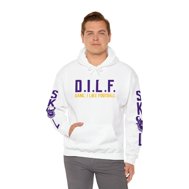 Unisex Heavy Blend™ Hooded Sweatshirt - D.I.L.F. + Original (Sleeves)