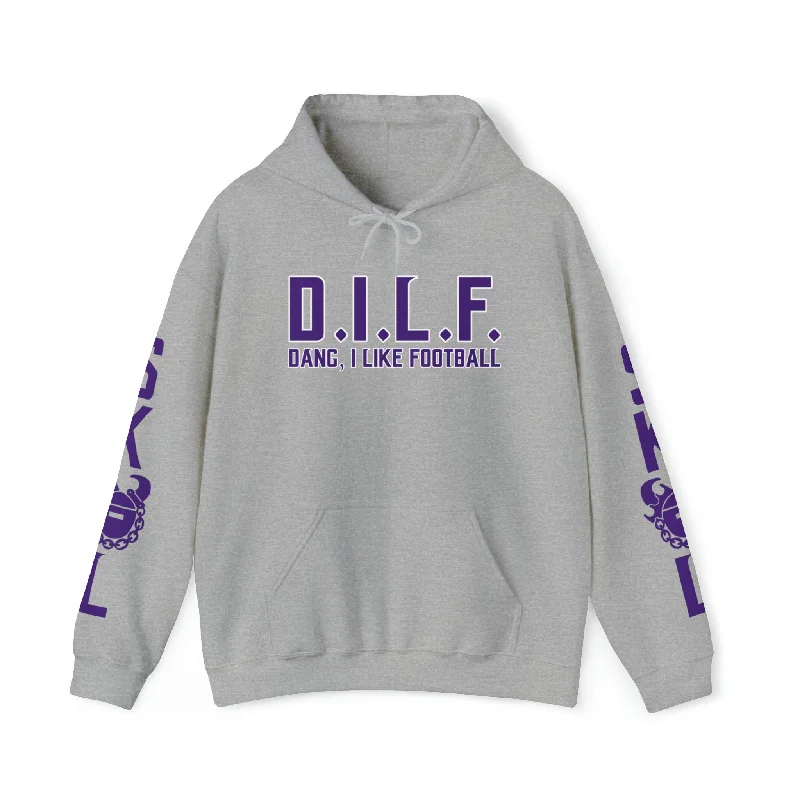 Unisex Heavy Blend™ Hooded Sweatshirt - D.I.L.F. + Original (Sleeves)