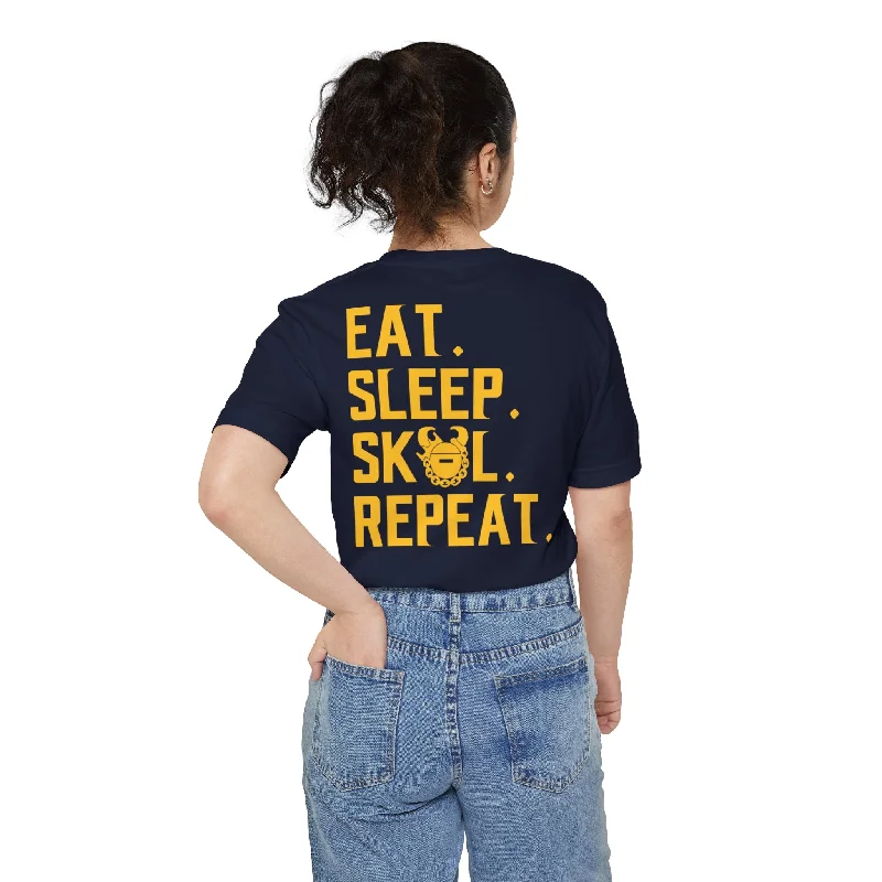 Unisex Pocket Tee - Eat. Sleep. Repeat.