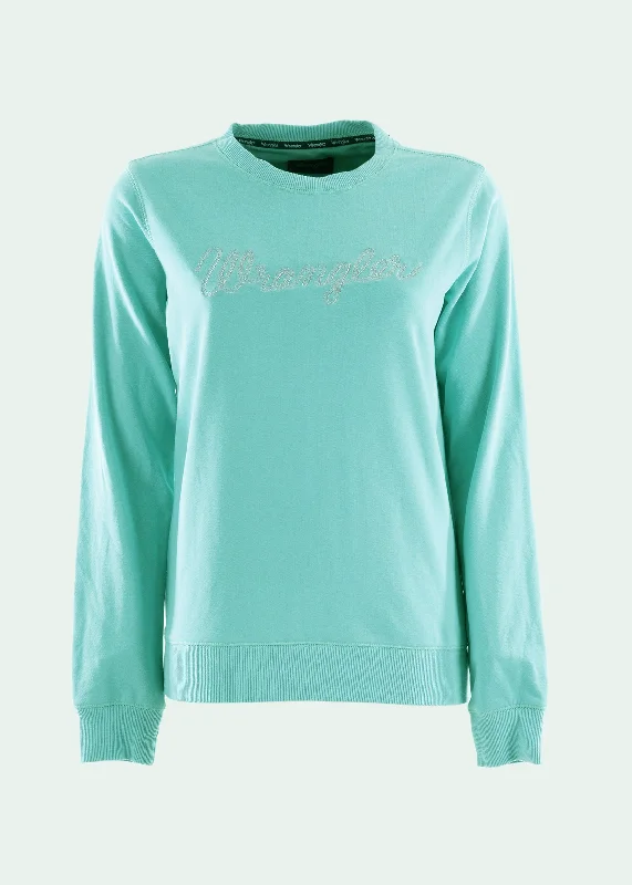 XPC2502972 Wrangler Wms Aqua Crew Sweat Shirt