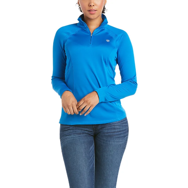 10034977 Ariat Women's Sunstopper 2.0 1/4 Zip Imperial Blue