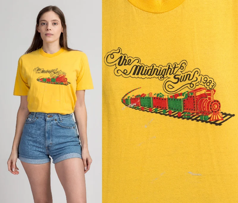 80s Midnight Sun Alaska Train Tee - Medium