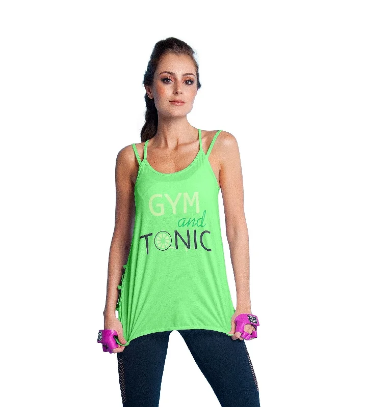 Final Sale! Bia Brazil Activewear Gym And Tonic Tank TT4479 Lime