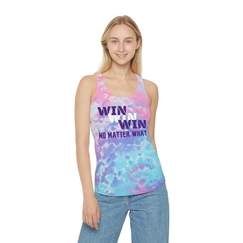 Ladies Tie-Dye Racerback Tank - No Matter What