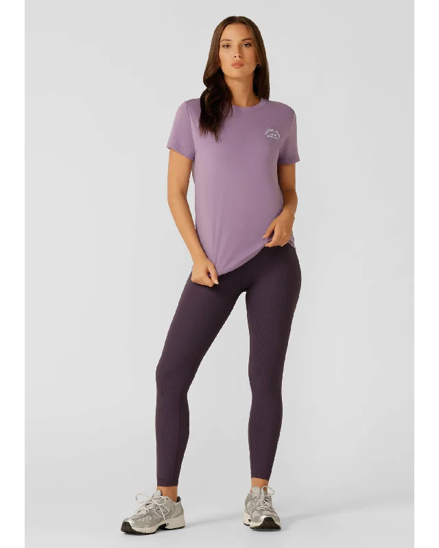 Lorna Jane Lotus T Shirt - Dusted Violet