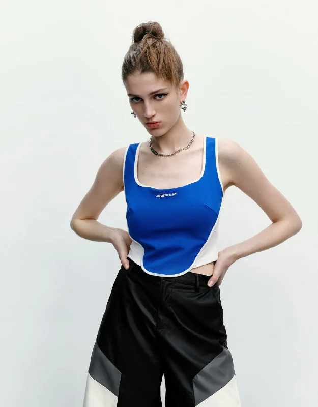 Square-cut Collar Cami Top