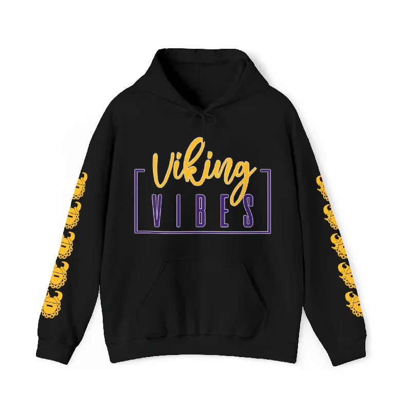 Unisex Heavy Blend™ Hooded Sweatshirt - Vibes + Game Day Helmet (Sleeves)