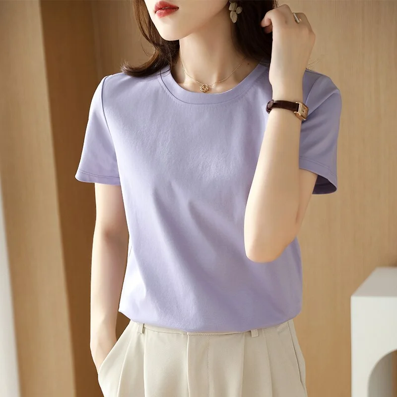 Mercerized Cotton Silk T-shirts