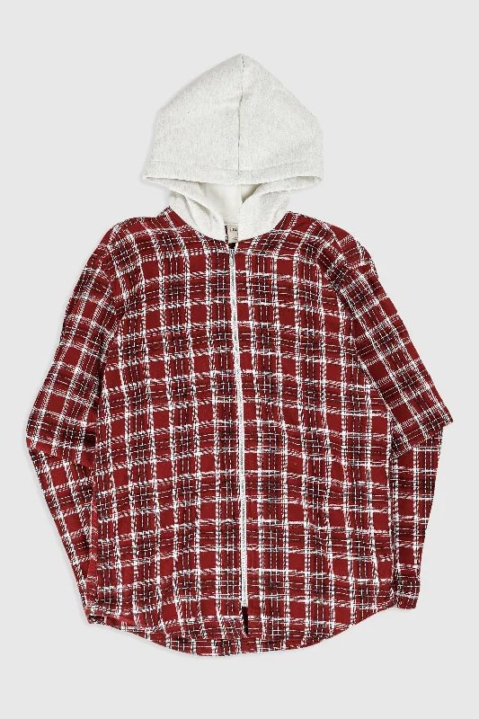 Unisex Rework Hooded Flannel - M