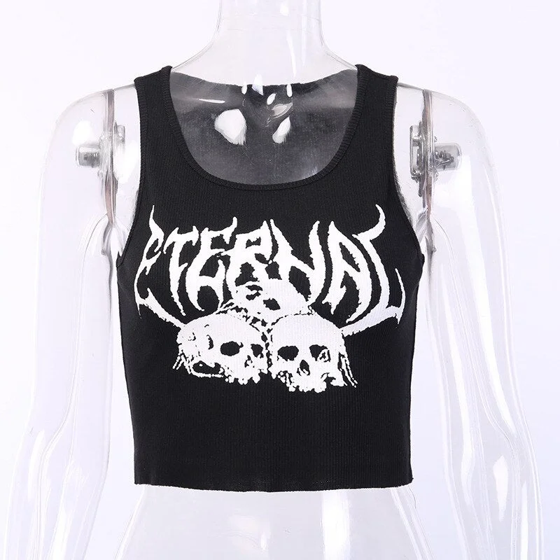 Women's Punk Goth Crop Tops