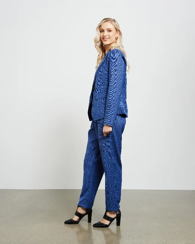 Et alia Ashton Blazer - Cobalt Plaid