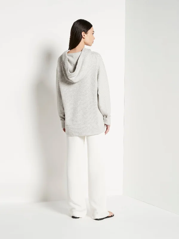 JHL Luxe Hoodie (Cotton Cashmere) Soft Grey Marle