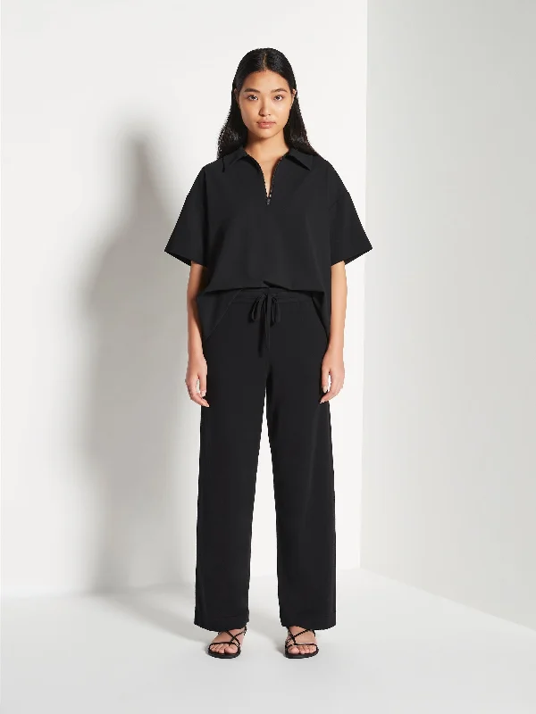 JHL Wide Trackpant (Cotton Cashmere) Black