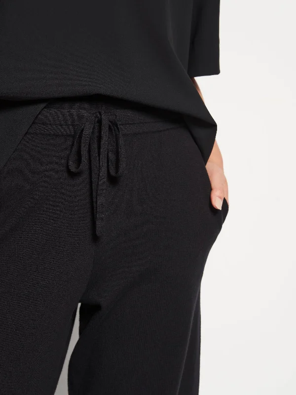 JHL Wide Trackpant (Cotton Cashmere) Black