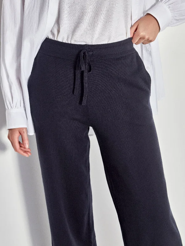 JHL Wide Trackpant (Cotton Cashmere) Navy