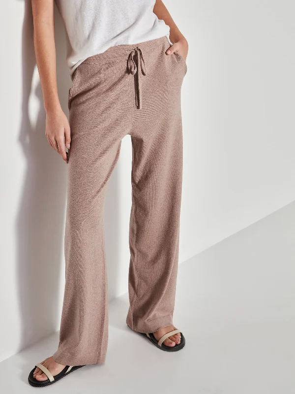 JHL Wide Trackpant (Cotton Cashmere) Rosewood Marle