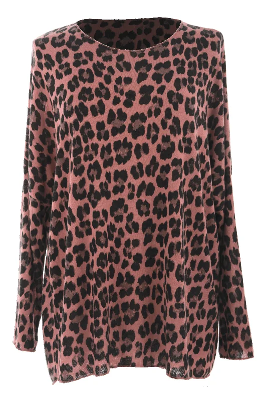 Leopard Print Fine Knit Jumper