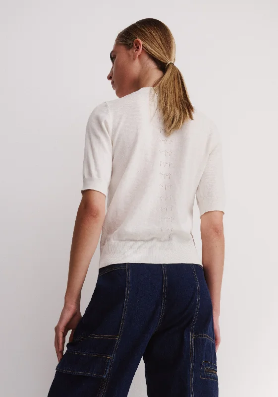 MORRISON JULES SHORT SLEEVE PULLOVER - CHALK