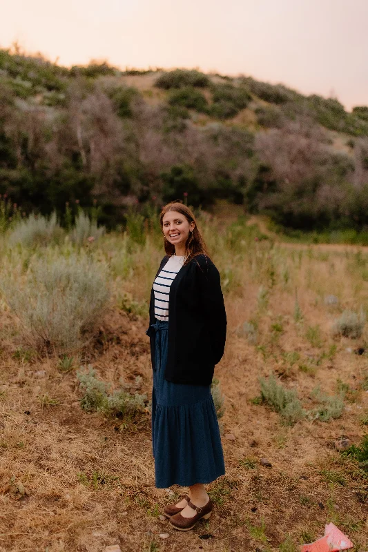 Open Front Cardigan Navy