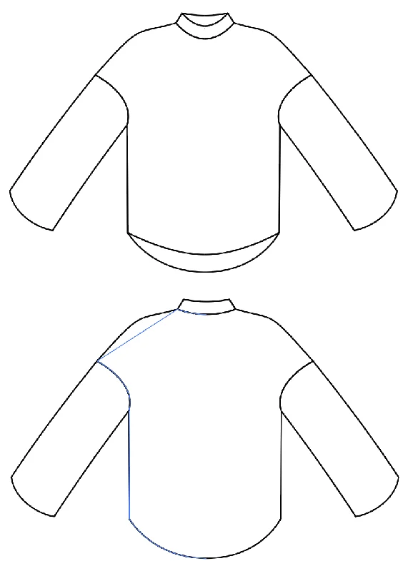 PDF Pattern - Molly Mock Neck Top | Sewing Patterns by Masin