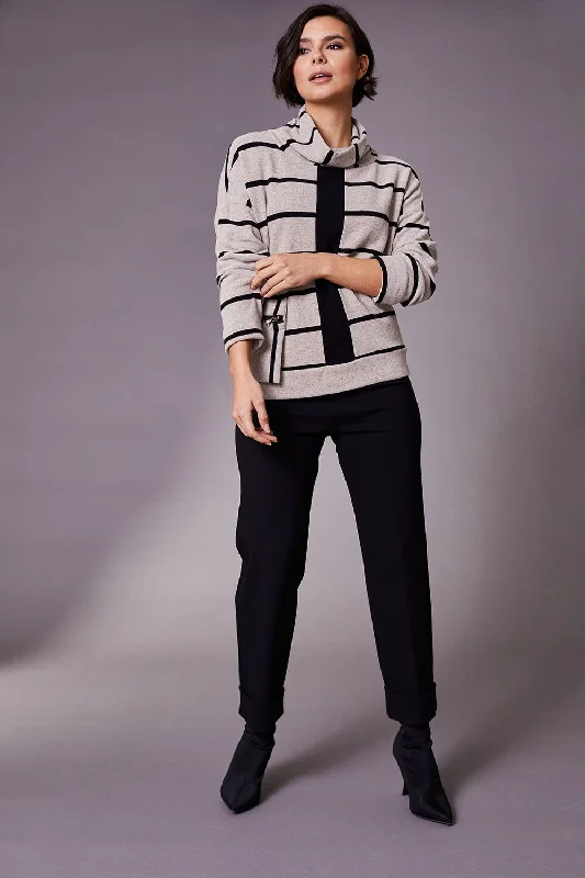 Peruzzi - W23169 Stripe Pocket Top