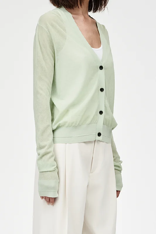 Sheer Cardigan in Aegean Green (Sold Out)