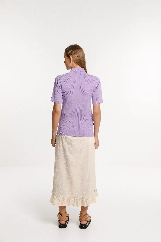 Short Sleeve Turtle Neck - Sale - Purple Rose