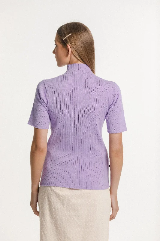 Short Sleeve Turtle Neck - Sale - Purple Rose