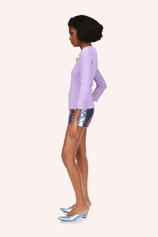 Terrycloth Long Sleeve Top