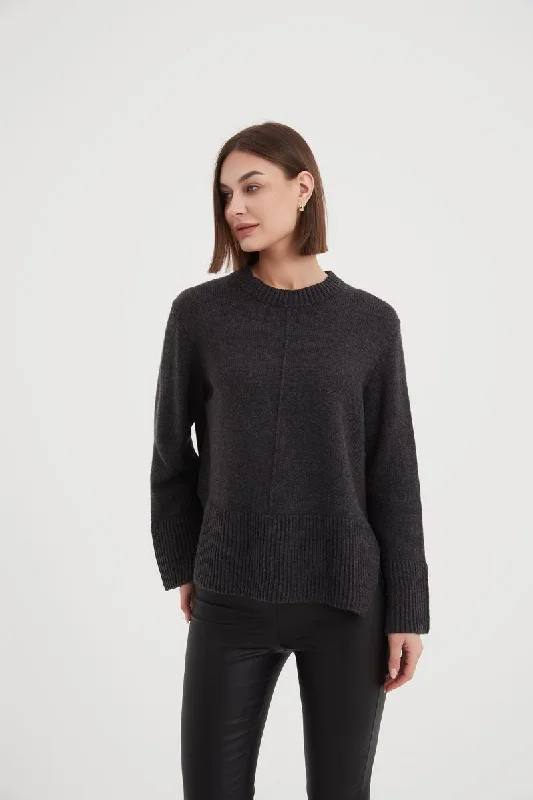 Tirelli - 23K3007 Deep Split Knit Jumper