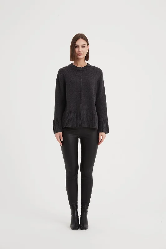 Tirelli - 23K3007 Deep Split Knit Jumper