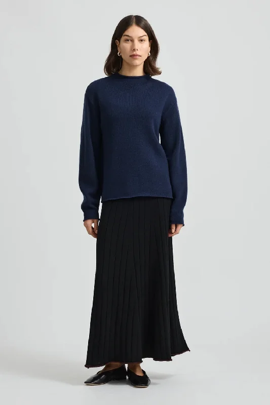 TOORALLIE Relaxed Mock Neck Knit