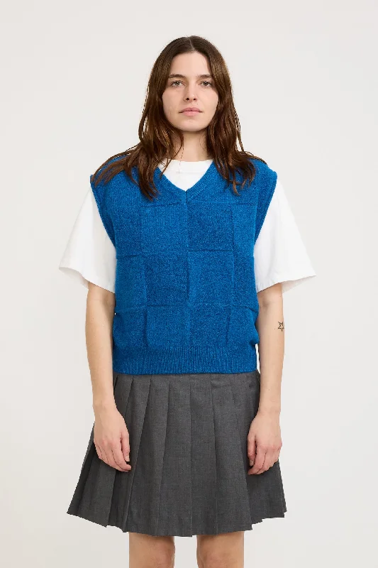 Unisex Essential Knit Vest Blue