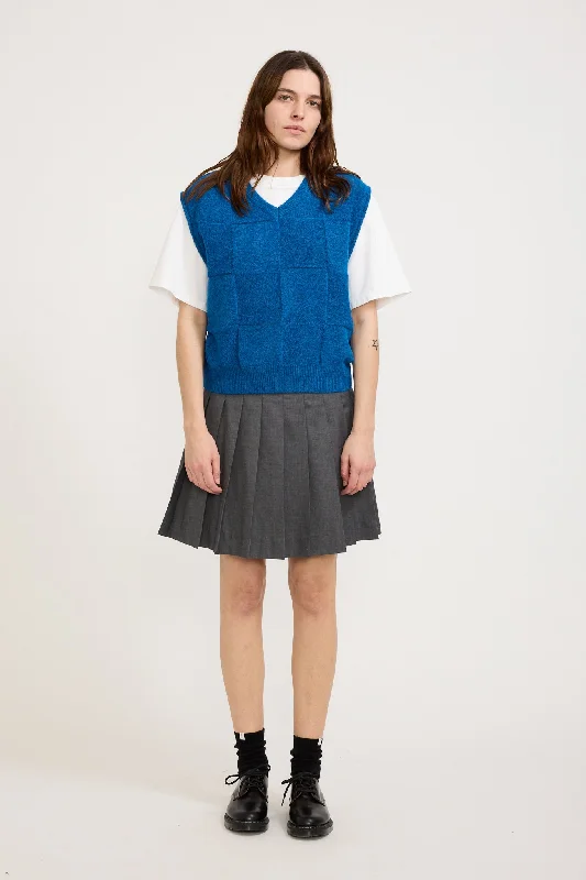 Unisex Essential Knit Vest Blue