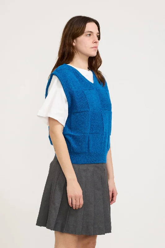 Unisex Essential Knit Vest Blue