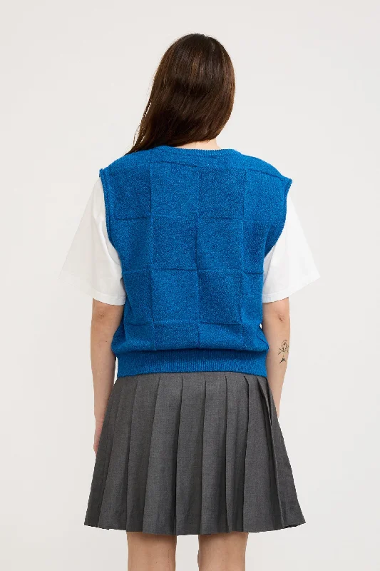 Unisex Essential Knit Vest Blue