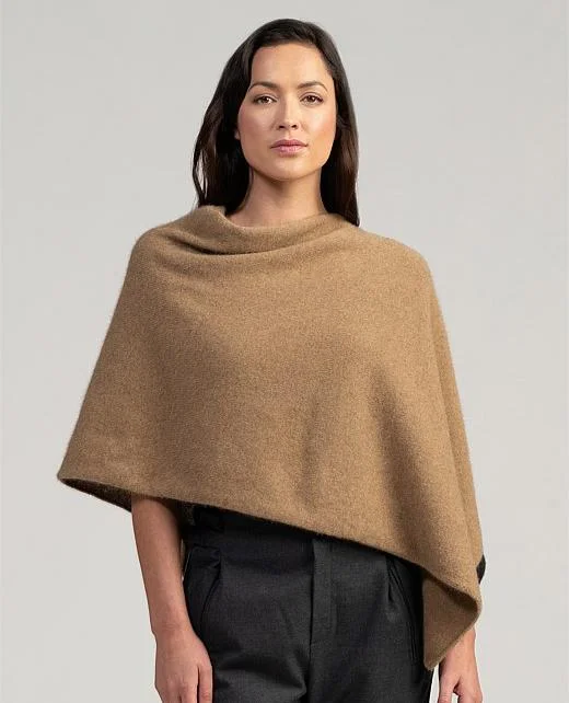 Womens Two Tone Poncho